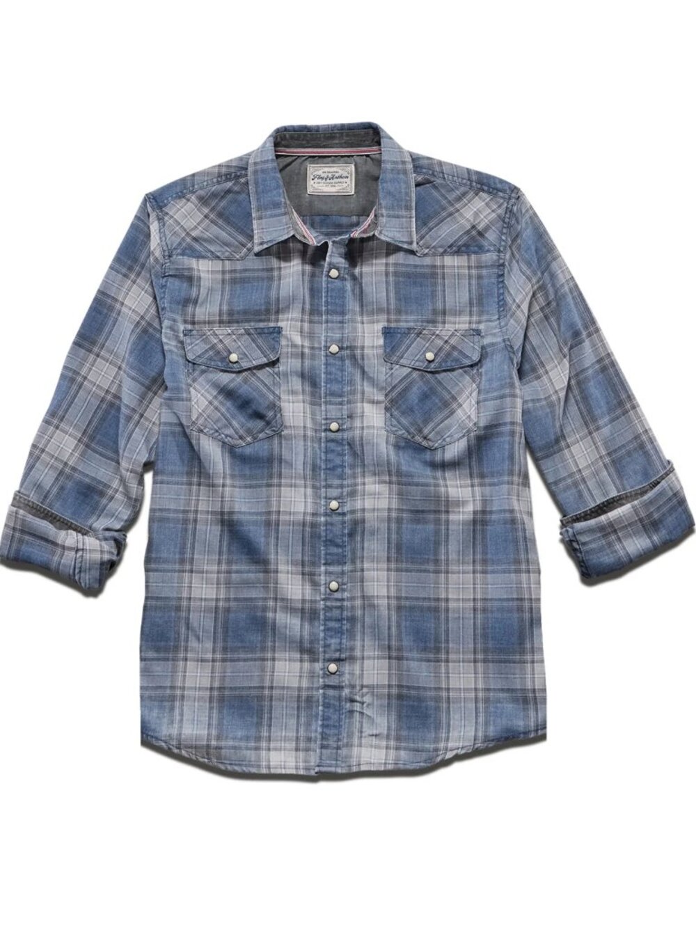 Flag & Anthem Navy/Slate Plaid Vintage Soft Shirt/11530